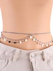 Gold Waist Chain For Women, Sexy Layered Belly Waist Chain Waterproof Beads Chain Summer Non Tarnish Body Chain Jewelry Gifts For Women