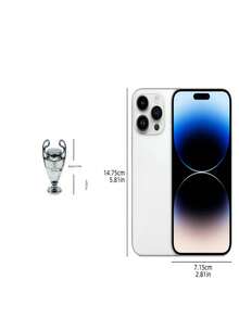 1个足球奖杯 - 圣布拉德杯，冠军联赛，大耳朵杯，树脂材质，礼品，足球迷纪念品（含丝带），可用作悬挂装饰、娃娃配件、普通钥匙链