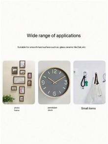 10/20/40 pièces Crochets muraux ultra-résistants - Supports adhésifs porteurs, design invisible et sans couture - Idéal pour accrocher des cadres, des impressions sur canevas, des photos de mariage, de la décoration d'intérieur et de l'organisation, installation facile, n'endommage pas les murs