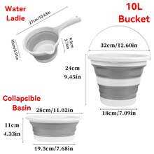 1 件可折叠水勺，便携式迷你可折叠水勺，适用于厨房、浴室、洗车、钓鱼、园艺和家庭清洁，轻巧易存放 | 厨房勺 | 沐浴水勺