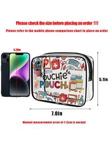 新款 Ouchie 收纳包 - 迷你化妆包、透明洗漱包、医疗包、旅行必备品、拉链便携式旅行洗漱包、沙滩透明 PVC 洗漱包、防水收纳包、透明收纳包、数据线和 USB 收纳包，可存放药品、医疗包等。 - 彩色 - 查看 12