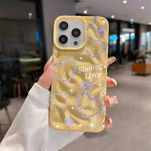 Patrón de amor con brillo de teléfono, teléfono con patrón de meteorito 11 12 13 14 15 16 Plus Pro Pro Phone, de moda y de calidad, regalo de primera elección - Colores mixtos 2 - Ver 4
