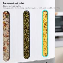 9Kg 5-Grid Dry Food Dispenser Wall Mounted Cereal Rice Storage Container W/Cup - Default - View 6