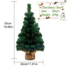 1 pièce Mini sapin de Noël décoratif, sapin de Noël de table en toile de jute, décoration de fête de Noël, décoration de maison, décorations de Noël, décoration de chambre, hiver