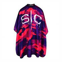 Tạp dề làm tóc SIC - Tạp dề làm tóc thiết kế ngụy trang cỡ lớn có thể điều chỉnh, thích hợp cho tiệm và gia đình, Polyester bền, có cạp chun, quần áo làm tóc thời trang Unisex, phụ kiện làm tóc, thiết bị làm tóc thời trang, tạp dề vừa vặn an toàn - Màu tím - Xem 13