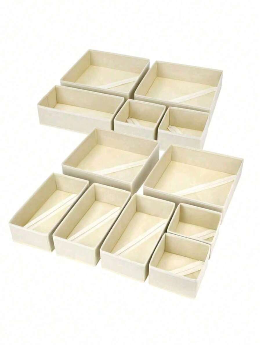 Simple Style Foldable Cloth Storage Box Closet Dresser Drawer Divider Organizer Basket Bins For Underwear Bras Decorations Autumn Decor Festival Decor Room Decor Home Decor Fall Decor Bedroom Decor For Women Storage Organizer Travel Holiday Essential Fall Decor Autumn Halloween