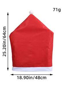 1pc Christmas Non-Woven Fabric Chair Cover, Home Decor Santa Claus Doll Chair Slipcover, Suitable For Hotel, Mall, Home, Living Room, Christmas Holiday Decoration
