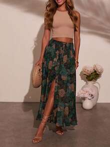 1 chiếc váy chữ A mặc hàng ngày thoải mái khi đi làm, du lịch dành cho nữ, in họa tiết, thích hợp cho Halloween, Giáng sinh, Năm mới, Lễ Tạ ơn - màu xanh lá - Xem 4