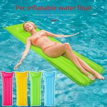 1 chiếc phao bơi bơm hơi dành cho người lớn, phao bơi, giường nổi chơi nước đơn giản, phao bơi bơm hơi PVC tối giản. - Nhiều màu - Xem 4