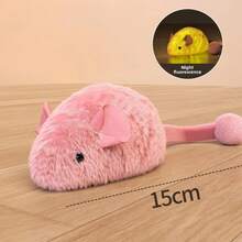 Juguetes interactivos de peluche para gatos, ratones de simulación, juguetes de peluche para gatitos, juguetes de masticar para gatos de interior - Rosa - Ver 2