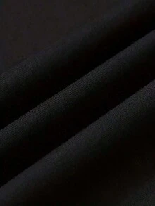 Camiseta de manga corta holgada con estampado de moda para hombres| Diseño exquisito| Esencial para el verano| Fácil de combinar, muestra tu estilo - Negro - Ver 3