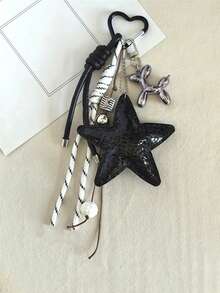 Yogodlns Móc khóa dây da Y2K, Móc khóa hình sao biển dễ thương, Móc khóa sao biển hoạt hình 3D, Mặt dây chuyền chống thất lạc điện thoại, Phụ kiện sao biển mùa hè, Móc khóa dây bện hình ngôi sao năm cánh thời trang, Quà tặng móc khóa đôi - Nhiều màu - Xem 7