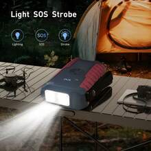 New Model Starter With Air Compressor, Portable Battery Starter 6000A Peak 150PSI Digital Tire Inflator, Portable 12V Car Battery Charger (2.64 Gallons Of Gasoline / 2.11 Gallons Of ) Quick Start Car With USB Charging Port And LED Emergency Light, Car Accessories Tools 6000A & 3000A Available Christmas - Igniter and air pump - red and black - 查看 7
