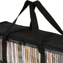 2X Large Clear Holds DVD CD Storage Holder Easy Zip Closure Carry Bag Organizer - Clear - View 11