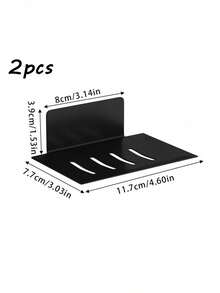 1pc Shower Soap Holder , No Drilling Required, Rust-Proof Stainless Steel Soap Holder, Home Farmhouse Wall Mounted Shower Soap Holder, Kitchen Sponge Holder Home Bathroom Decor Fall Decor Back To School - Multicolor - View 14