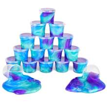 Set de 8-28 piezas de mini slimes, slime pre-hecho azul y morado, rellenos sueltos para fiestas de slime, paquetes de slime galaxy elásticos y no pegajosos, ideal para el Día de San Valentín, cumpleaños, Navidad, relleno de cestas de Pascua