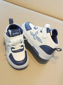 1 Par de Tênis Casuais Unissex Respiráveis de Bloco de Cor com Bico Redondo, Sola Macia e Confortável, Versátil para Todas as Estações - Azul - Visão 4