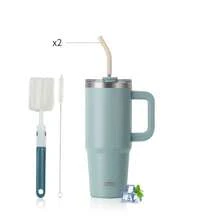 1pc WATERSY Travel Mug Coffee Cup 40oz/1182ML 30OZ/891ML 20OZ/591ML Tumbler Straw Lid And Handle, Stainless Steel Double Wall Vacuum Insulated Coffee Water Bottle Thermal For Cold Hot Coffee, Suitable For School, Camping And Hiking - Multicolor - View 33