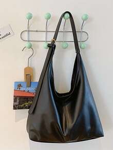 Fashionable Large Capacity Shoulder Bag For Women, Design Tote Bag - Black - View 5