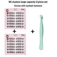 96pcs/48pcs Butterfly Orchid Self-Adhesive False Eyelashes, Single Cluster Eyelashes, Thick & Natural Look, Suitable For Beginners, Party, Cosplay, Length 10-13mm, MIXIAOHE Lash Clusters,Eye Lash Clusters,Individual Eyelashes,Lashes,Fake Lashes - C - View 10
