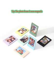 1/2/4/10pcs 3-Inch Suitable For Mini Classic Upright Photo Frame, Simple Colorful Creative Photo Frame Stand, Party/Holiday Gift (Magnet Not Included) - Multicolor - View 12