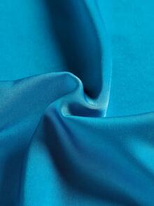 大码女士O型环交叉露背长款沙滩连衣裙，适合派对穿着，夏季 - 藍色 - 查看 7