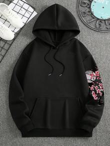 Men's Fall Clothes,Hoodies For Men,Fashion Men's Cherry Blossom Moon Text Pattern Graphic Print Hoodie Sweatshirt,Gifts For Men,Men Fall Clothes,Essentials Hoodie,Graphic Hoodie,Long Sleeve Tops,Tracksuit Men,Boyfriend Gifts,Autumn And Winter Pattern Men's Hoodie Top,Men's Casual Minimalist Pattern Printed Warm Hoodie Sweatshirt,Long-Sleeve Drawstring Pocket Hoodie