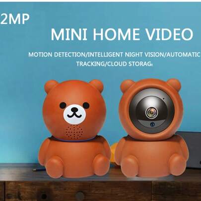 Reletech ​Adorable Bear Guardian HD Camera | Night Vision + 360° Wireless Panorama | Smart Security With 2-Way Talk & Real-Time Alerts​