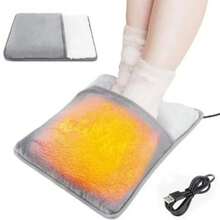 Kantong Penghangat Kaki Mewah Bertenaga USB, Desain Dua Lapisan dengan Bahan Bulu Wol Lembut, Teman Relaksasi Musim Dingin yang Nyaman - Grey - View 1