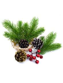 10/20/30/400 Stücke 12 cm künstliche Mini Kiefernnadel Zweige, Weihnachtspflanzen Grünpflanzen Stiele, Künstliche Zedernkiefernnadeln für DIY Girlanden, Kränze und Heim-/Gartendekoration, Heim-/Bürodekoration, Feiertags-Dekorationen, Tischdekoration Bauernhaus Weihnachts-Tischmitte, Herbst-Heimdekoration, Halloween-Dekoration, Weihnachts-Dekoration, Geburtstagsgeschenke - Grün - Übersicht 4