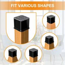 4/24pcs Square Chair Leg Floor Protectors - Thick Silicone Furniture Sliders, Transparent Chair Covers For Noise Reduction & Floor Protection, Durable Furniture Pads For Tables And Chairs, Sofas & Coffee Tables