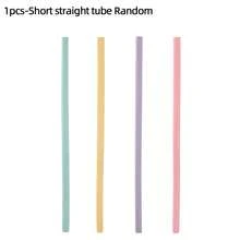 4-Color Silicone Straw Set, Reusable Silicone Straws, Flexible Silicone Straws Without BPA, Portable - Nhiều màu - Xem 14