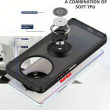 OPPO Reno 12F 5G/OPPO F27 5G 手机壳，TPU + 硬质 PC 磁吸车载支架保护套 - 黑色 - 查看 5