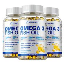 XEMENRY Omega-3 Aceite de Pescado - Mejora la memoria, la concentración y la cognición, promueve la salud del cerebro y los ojos, mejora la función inmunitaria - Tres botellas - La mejor opción - Ver 1