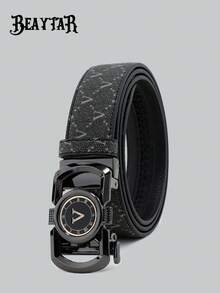 beaytar 1 件新款时尚男士皮带，经典男士自动扣腰带，休闲户外男士裤带，百搭街头风格男士腰带 - 彩色 - 查看 12