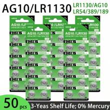 AG10 LR1130 SR1130 1.5V Alkaline Button Cell Battery 10-50PCS High Capacity Replacement For LR54 Watches Calculators Laser Pointers Toys Key Fobs Medical Devices Long Lasting Power