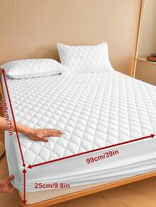 1件纯色床笠，床上用品，床笠，床垫套，柔软舒适的卧室床上用品，亲肤床垫保护套，防尘防潮，多种颜色可选，超声波菱形图案床笠，适用于各种床型（单人床、双人床、大号床、特大号床），床上用品礼品，涤纶床笠