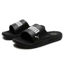 Puma Softride Slide Massage Slippers Breathable And Lightweight Men's Bathroom Shoes Outdoor Leisure - Black-puma White - View 3