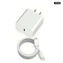 20W 快速充电适配器套装 - PD 20W 充电适配器 + 100cm/3.3ft 快速充电数据线，兼容 14/13/12/11/XS/XR/8/7/6/iPad 系列，壁式充电器 - 白色 - 查看 11