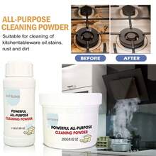 JAYSUING Multifunctional Kitchen Cleaning Powder Removing Grease Stains Dirt For Kitchen Range Hoods Stovetops Ovens Oil Cleaner Bubble Powder 110g/250g - 白色 - 查看 5
