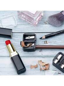 قطعتان/قطعة واحدة من مبراة أقلام المكياج ذات فتحتين، خيارات 4 ألوان مصغرة لمبراة مستحضرات التجميل للأقلام الحواجب والعيون والشفاه، مبراة محمولة بمقبض مضاد للانزلاق، مثالية لأطقم المكياج ولوازم المدرسة والصالونات، هدية رائعة للطلاب والفنانين والمبتدئين (عودة إلى المدرسة، هدايا جوارب عيد الميلاد)، مكياج، رخيصة، ديكور الغرفة، الحمام، السفر، غرفة النوم، اكسسوارات المكياج