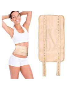 1 Pack Castor Oil Pack - Reusable Wrap Adjustable Pack Wrap Kit For Liver, Aid Sleep, Auxiliary Liver And Abdominal Muscles To Improve Circulation Digestion (Castor Oi L Not Included) (Khaki)