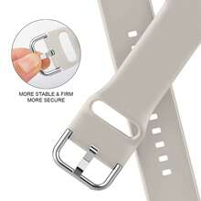 運動手錶錶帶，相容 38mm 40mm 41mm 42mm 44mm 45mm 49mm 中性款，柔軟矽膠錶帶，適用於 Series 9/8/7/6/5/4/3/2/1/SE/Ultra - Starlight - 查看 2