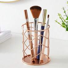 Pen Holder For Desk Gold Metal Pen Holder Makeup Brushes Cup Pencil Holders Office&Home Organizer,Stationery,Back To School,Bag,Case - Single Piece - View 3