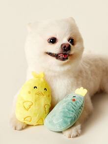 PETSIN Bộ đồ chơi chó con kêu cót két, chó con nhồi bông, đồ chơi cho chó cưng dễ thương có tiếng kêu cót két dành cho chó nhỏ (chỉ dành cho thú cưng) - Nhiều màu - Xem 7