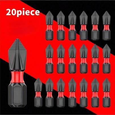 20pcs PH2 Screwdriver High Magnetic Non-Slip|Drill Bits Set - High-Hardness S2 Steel Alloy Drill Bits With PZ2 & Impact Bits , Impact Resistance & Powerful Magnetic Tips | Multi-Purpose Tool Kit,Tool Accessories,Tools For Men,For Home Renovation, Automotive Repair & DIY Furniture Assembly (Fits Manual/Electric Screwdrivers)