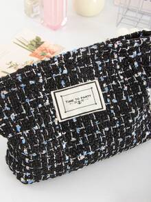 1 PC Black And White Contrast Small Fresh And Cute Travel All-Match Make Up Bag, Fashionable And Casual Large Capacity Portable Zipper Makeup Bags, Travel And Vacation Essentials Cosmetic Bags For Sanitary Napkins, Pouch Pads, Wired Earphones, Earpods, Headphones, Charger, Lipsticks, Cosmetics, Perfume, Skin Care And Beauty Products, Home Decor, School Girls, Keys, Holiday Gifts, Makeup Bag, Bag, Make Up Pouch, Travel Essentials, Makeup Bag, Cosmetic Bag, Large Capacity, Large Makeup Bag,Christmas Gifts,Pouch,Travel,Gifts For Women Travel Essential,Pouch,Clutch / Small Handbag, Makeup Organizer,Makeup Organize,Pouch,Brush Holder,Mini Pouch,Large Capacity Pouch