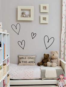 1 pièce Décoration murale minimaliste en métal en forme de cœur pour chambre à coucher, salon, mur de galerie, cadeau d'amour, décoration de maison, décoration de chambre, décoration murale, cadeau pour anniversaire, remise des diplômes, Saint-Valentin, mariage - Noir - Voir 5