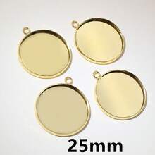 10pcs 8-30mm Inner Size Single Loop Stainless Steel Gold Color Pendant Cabochons Blank Base Tray DIY Jewelry Making Accessories Findings - Single Hanging - View 15