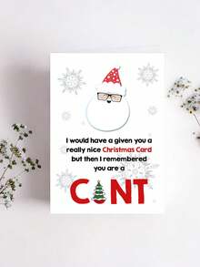 1 张有趣的圣诞贺卡，带信封、模仿圣诞老人眼镜和雪花设计，“最伟大的礼物”空白内页贺卡，适合节日礼物 - 彩色 - 查看 7